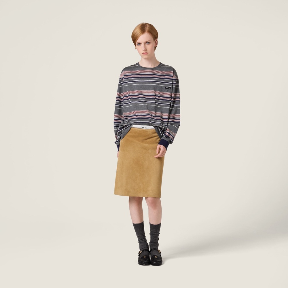 Miu Miu Striped jersey T-shirt - Picture 6 of 7